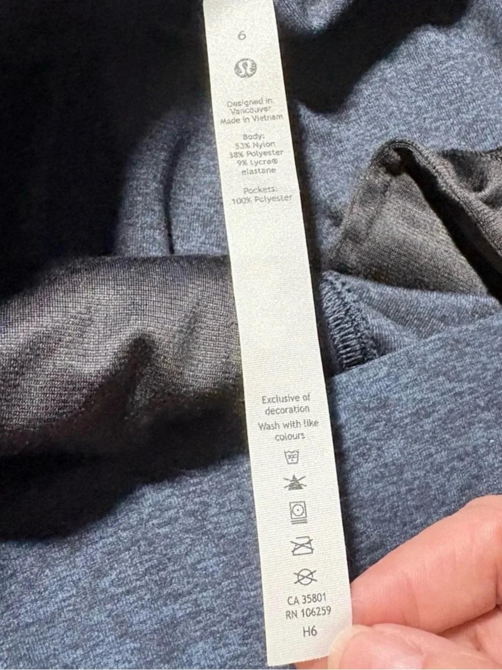 💥Lululemon Ready to Rulu Crop Joggers Heathered Navy Black Size 6💛